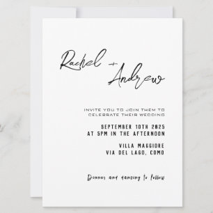 Elegant Black & White Minimalist Wedding