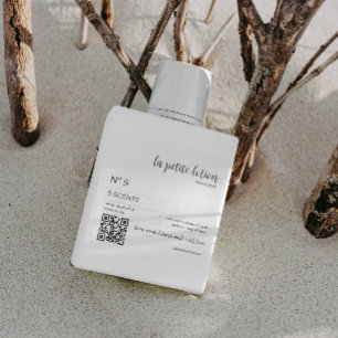 Elegant Black & White Modern Cosmetic Bottle label