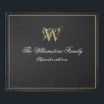 Elegant Black White Monogram Newlywed Wedding Duvet Cover<br><div class="desc">Elegant Black White With Faux Gold Monogram Newlywed Wedding Duvet Cover. Personalized simple black, white duvet cover with the family last name. Perfect gift for newly weds, or beautiful for your own home. Click personalize this template to customize it with the family last name, the monogram last name initial and...</div>