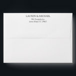 Elegant Black & White Monogram Return Address Envelope<br><div class="desc">Elevate your correspondence with the Elegant Black & White Monogram Return Address Envelope, where timeless sophistication meets modern simplicity. The clean black typography and refined monogram create a lasting impression, perfect for wedding invitations, RSVP cards, or heartfelt thank-you notes. With each envelope, you ensure your event’s tone is conveyed from...</div>