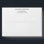 Elegant Black & White Monogram Return Address Envelope<br><div class="desc">Elevate your correspondence with the Elegant Black & White Monogram Return Address Envelope, where timeless sophistication meets modern simplicity. The clean black typography and refined monogram create a lasting impression, perfect for wedding invitations, RSVP cards, or heartfelt thank-you notes. With each envelope, you ensure your event’s tone is conveyed from...</div>
