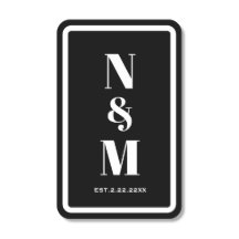 Elegant black &white monogram wedding