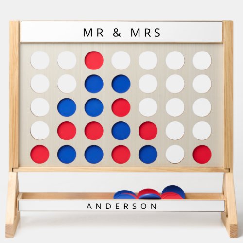 Elegant Black &amp; White Newlyweds Mr &amp; Mrs Wedding Fast Four