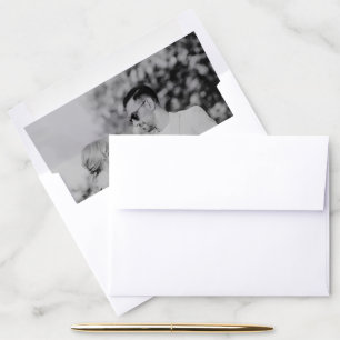 Elegant Black & White Photo  Envelope Liner