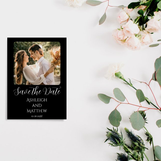 Elegant Black & White Photo Save The Date (Creator Uploaded)