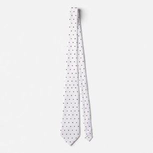 Elegant Black White Polka Dots   Neck Tie