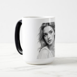 Elegant Black & White Portrait Mug