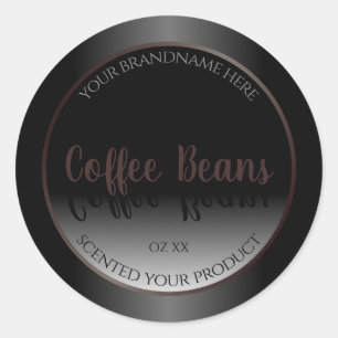 Elegant Black White Product Labels Burgundy Frame