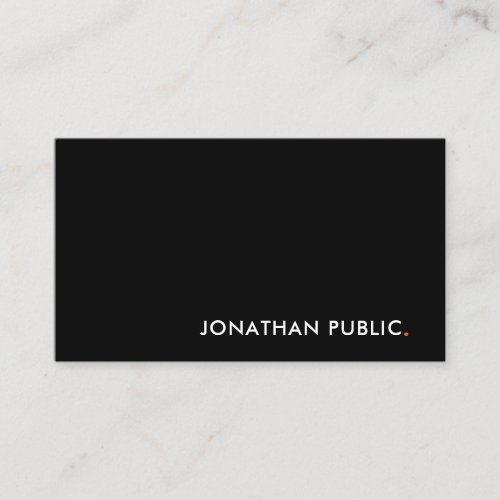 Elegant Black White Red Modern Clean Template Cool Business Card