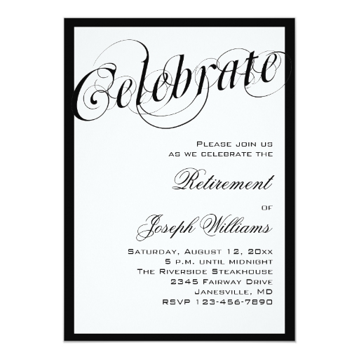 Retirement Invitations Party 7