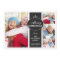 Elegant  Black & White Ribbon 4 Photo Flat Card