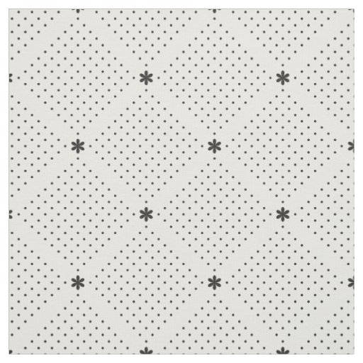 Elegant Black White Small Dots Pattern Fabric