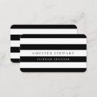 Elegant Black White Striped - Simple Minimalist