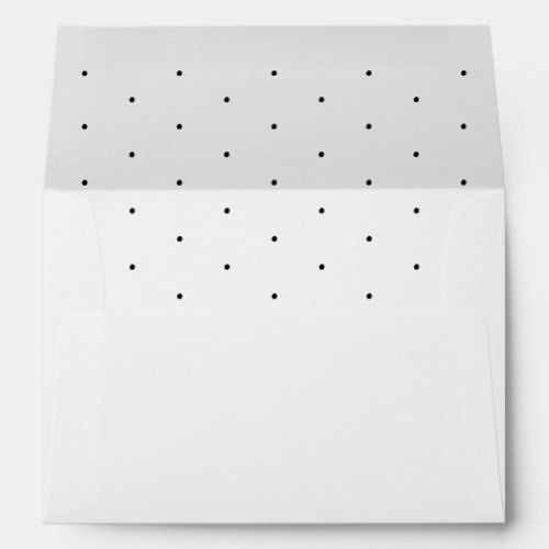 Elegant Black white tiny polka dots cute pattern Envelope