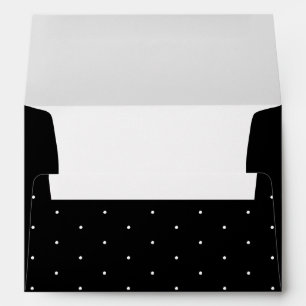 Elegant Black white tiny polka dots modern Envelope