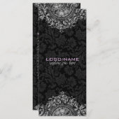 Elegant Black & White Vintage Floral Ornament (Front/Back)