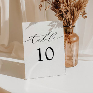 Elegant Black & White Wedding Decor Table Number