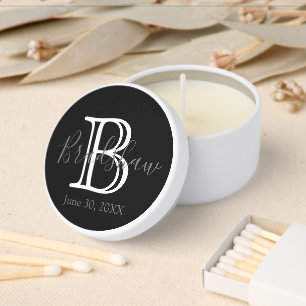 Elegant Black & White Wedding  Mini Candle Favors