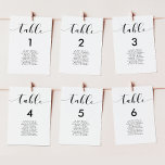 Elegant black & white wedding seating chart cards<br><div class="desc">Choose simplicity for your wedding with this elegant black and white modern design.</div>