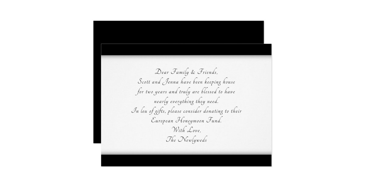 Get Wallpaper Elegant Black Wishing Well Wording Enclosure Cards Zazzle Com Free HD