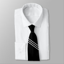 Elegant Black with 3 White Lines
