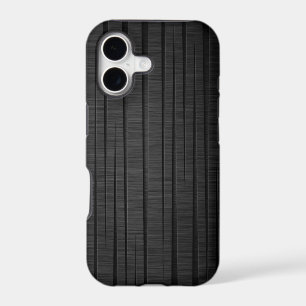 Elegant Black Wood Texture iPhone Case