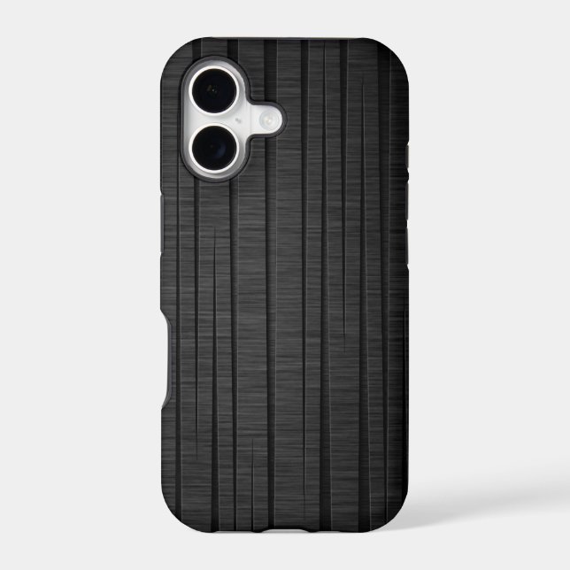 Elegant Black Wood Texture iPhone Case (Back)