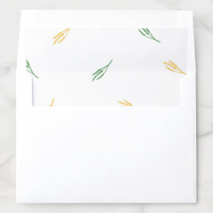 Elegant Black Yellow Floral Boho Botanical  Envelope Liner