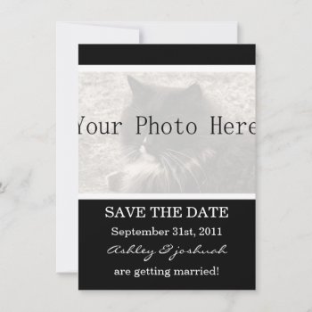 Elegant Black Your Photo Save The Date Invites by AllyJCat at Zazzle