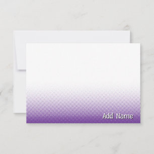 Elegant Blank All Occasion Custom Name Purple Note Card