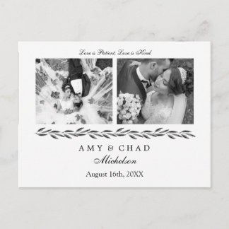 Elegant Blank and White Wedding Collection Postcard