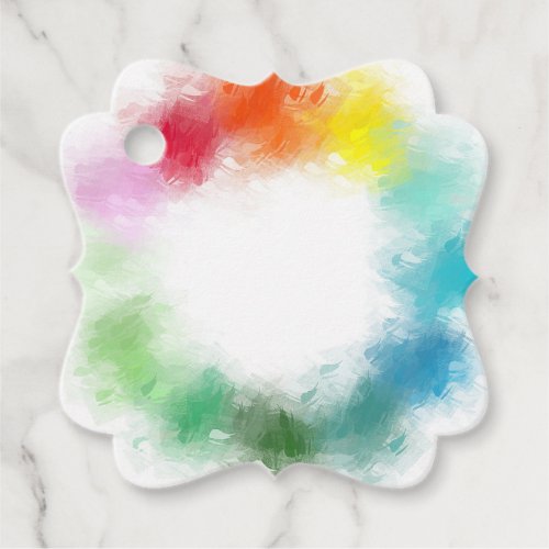 Elegant Blank Colorful Abstract Modern Template Favor Tags
