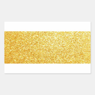 Elegant Blank Gold Glitter Template Trendy Glamour Rectangular Sticker