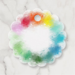 Elegant Blank Template Modern Colorful Abstract Favor Tags