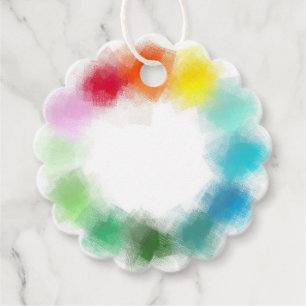 Elegant Blank Template Modern Colorful Abstract Favor Tags