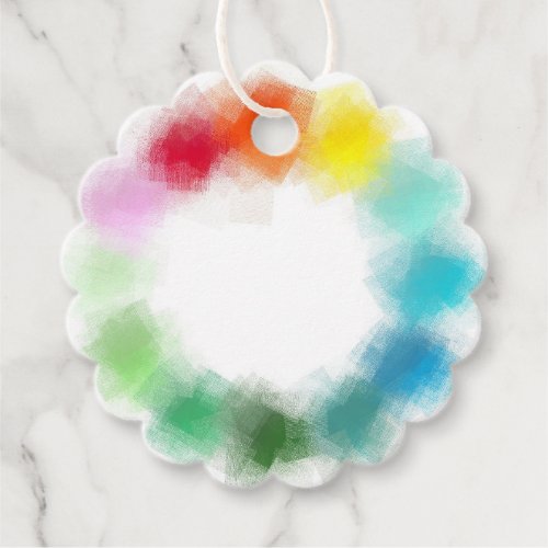 Elegant Blank Template Modern  Colorful Abstract Favor Tags