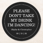 Elegant Blank & White Wedding Round Paper Coaster<br><div class="desc">A fun and practical way to save your drink during the reception! Perfect for weddings and parties,  these coasters let guests hit the dance floor without losing their spot. This coaster is a part of a wedding collection with coordinating items available.</div>