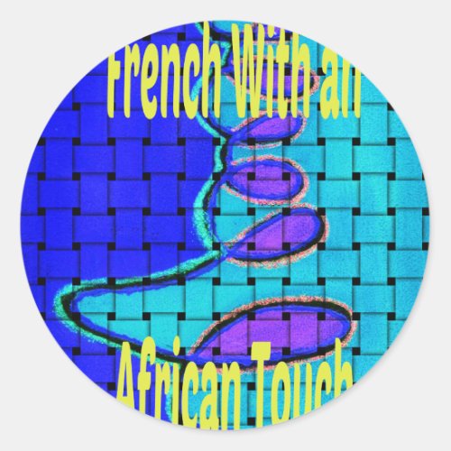 Elegant Blend of French and African Aesthetics Classic Round Sticker