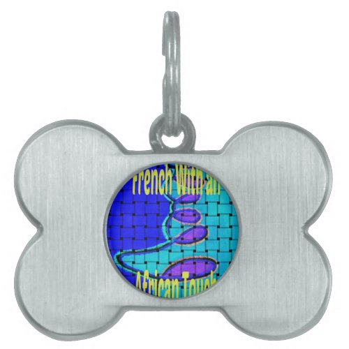 Elegant Blend of French and African Aesthetics Pet Tag