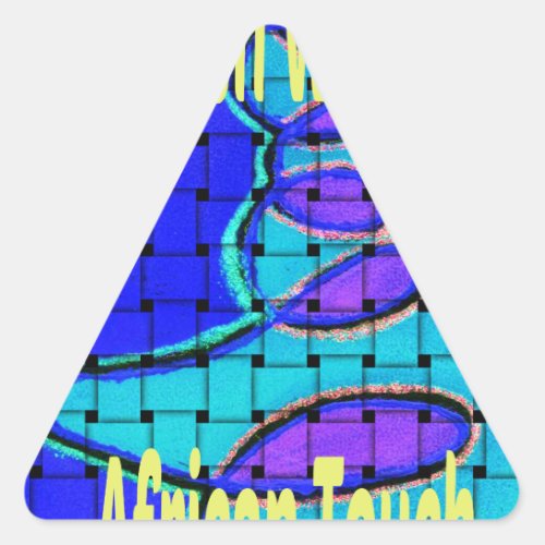 Elegant Blend of French and African Aesthetics Triangle Sticker