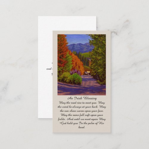 Elegant Blessing Memorial Funeral Service Card