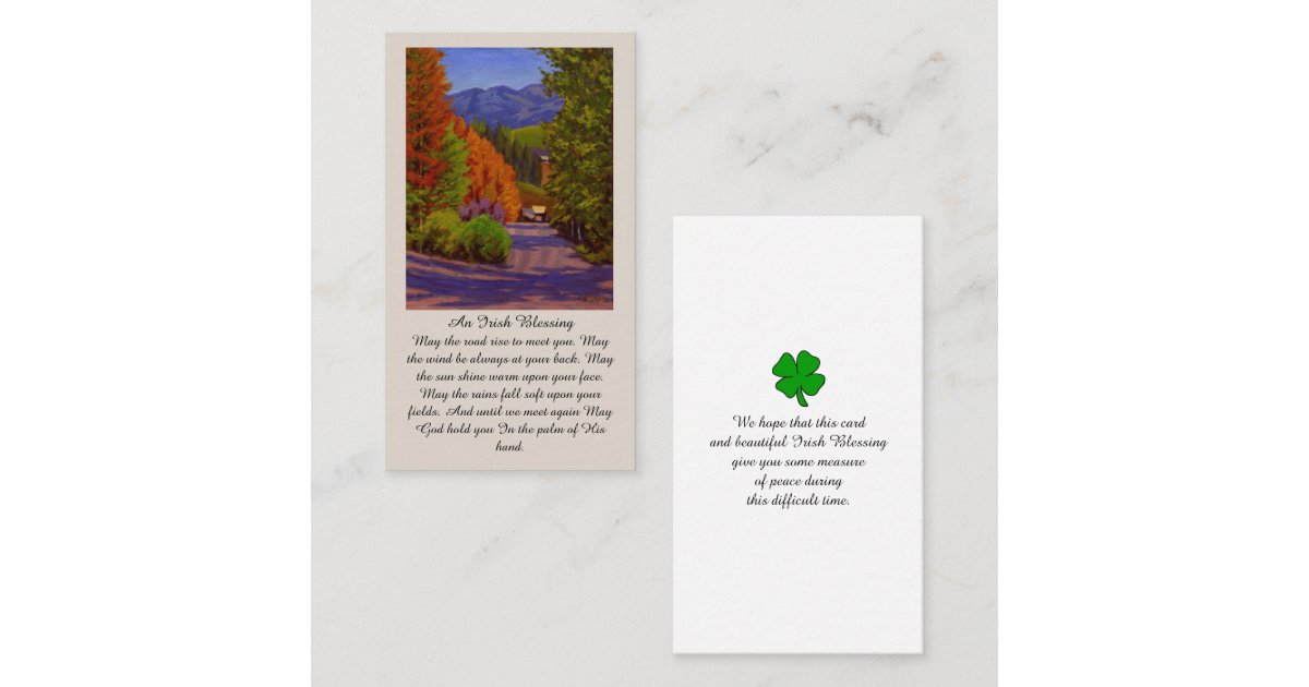 Elegant Blessing Memorial Funeral Service Card | Zazzle