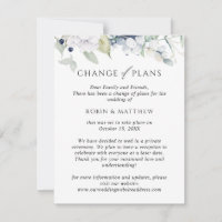 Elegant Bliss Change of Plans Wedding Announcement