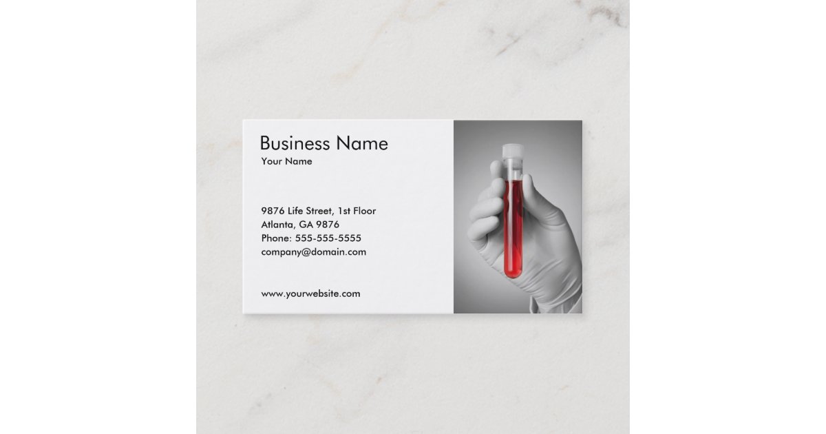 Elegant Blood Sample Health Service Doctor Business Card | Zazzle.com