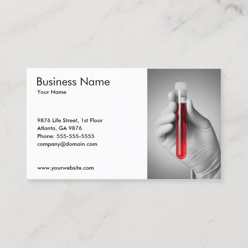 Elegant Blood Sample Health Service Doctor Business Card