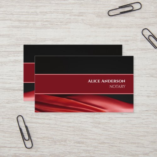Elegant bloody red luxurious feminine colorful business card