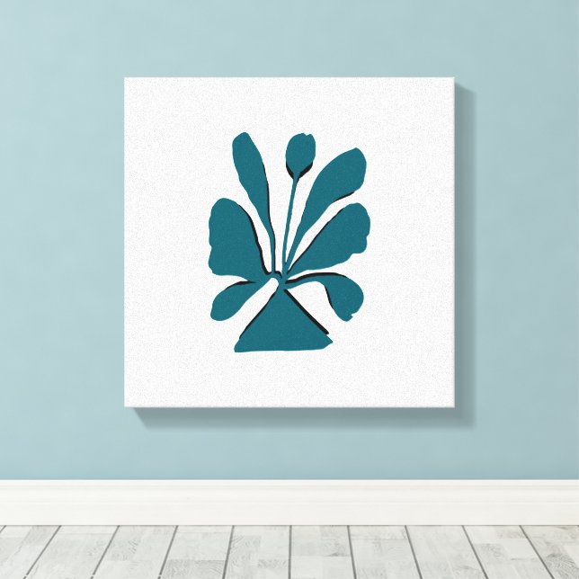 Elegant Bloom Stretched Canvas Print (Insitu(Wood Floor))