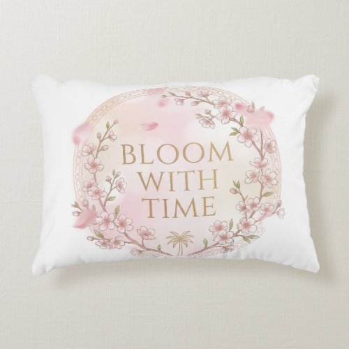 Elegant "Bloom With Time" Floral Pillow