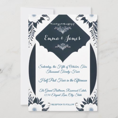 Elegant Blooming Elegance Invitation 