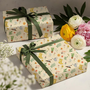 Elegant Blooming Floral Botanical Garden Girly Wrapping Paper
